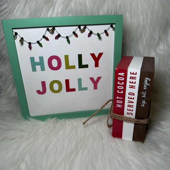 Multiple Other - Festive 'Holly Jolly' Wall Art with Hot Cocoa Decor